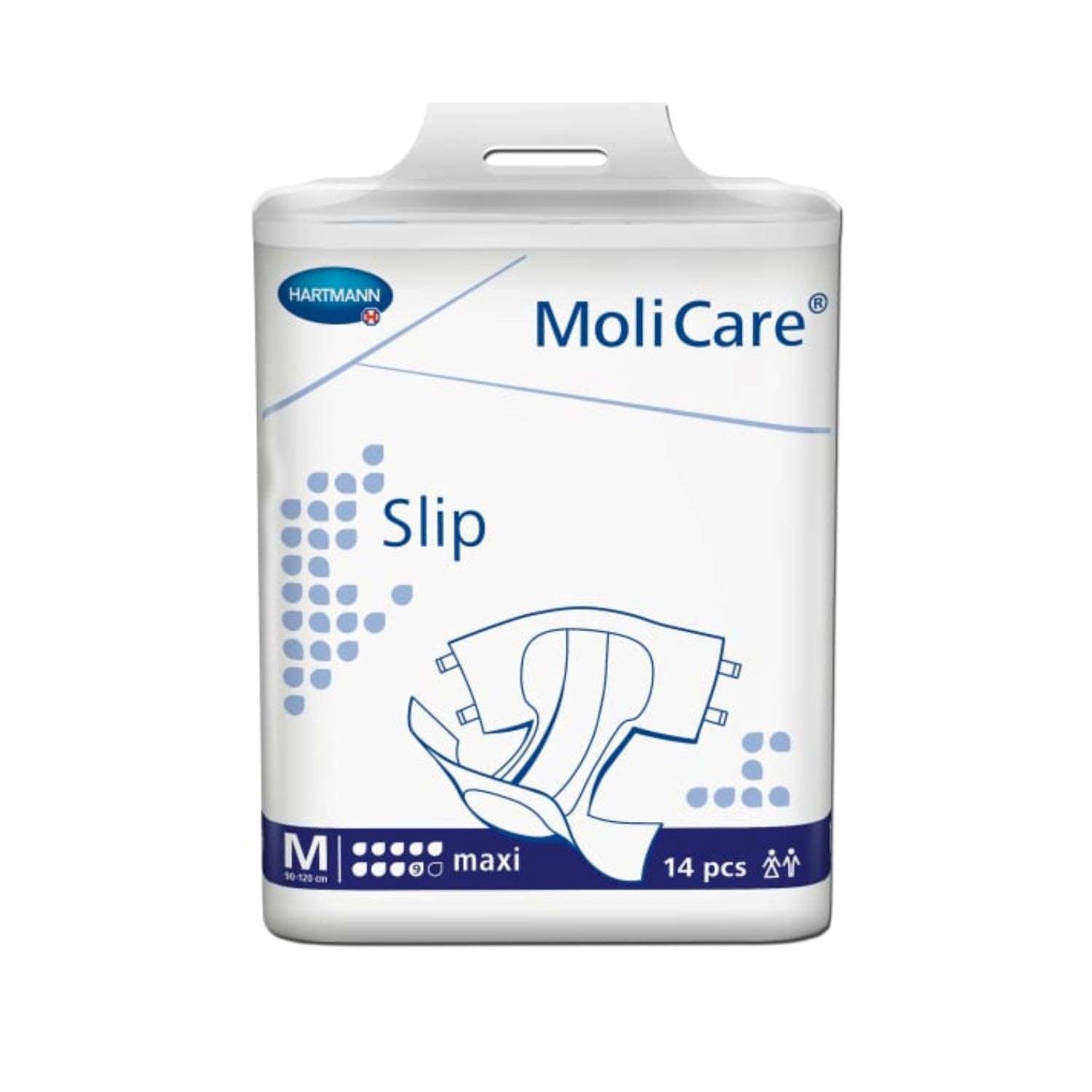 MoliCare® Slip Maxi 9 Tropfen Gr. M - saugstarke Windel mit Außenfolie - 3464 ml (HMV: 15.25.31.7001)